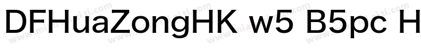 DFHuaZongHK w5 B5pc H字体转换